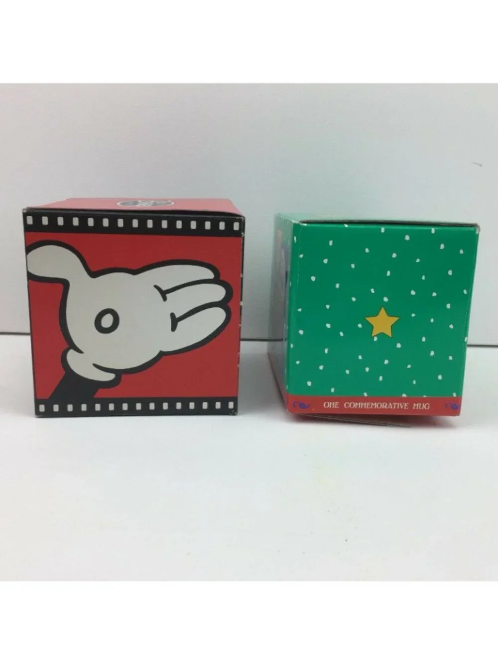 Vintage The Disney Store It's A Small World Holiday 1994 Cube Gift Boxes